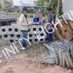 งานเสาไฟถนน สูง 9 เมตร กิ่งเดี่ยว ชุบกัลวาไนซ์ เพลท 380x380x30t ระยะน็อต 250mm. พร้อมชุดเพลทอลูมิเนียม+เซอร์กิต 2P 10A+เทอร์มิลนอล