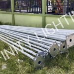 งานเสากลม 3″ สูง 6 เมตร ไม่มีกิ่งปลาย 2″ ชุบกัลวาไนซ์