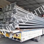 งานเสากลม 3″ สูง 6 เมตร กิ่งเดี่ยวยาว 1 เมตร ชุบกัลวาไนซ์